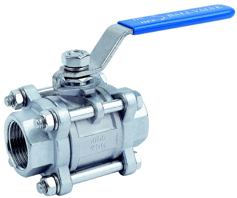 Van bi inox nối ren 3-PC